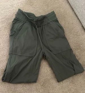 lululemon athletica Olive Green Track Joggers thumbnail 1
