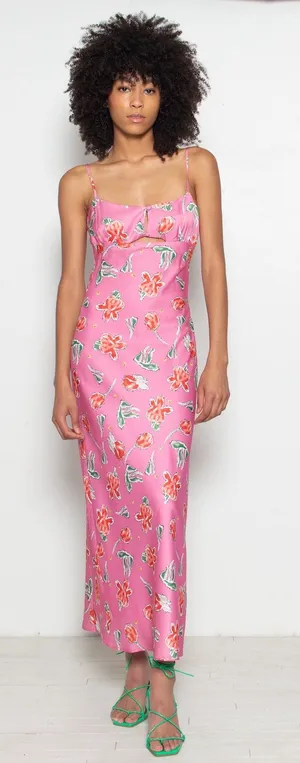 Pink maxi dress Size M thumbnail 1