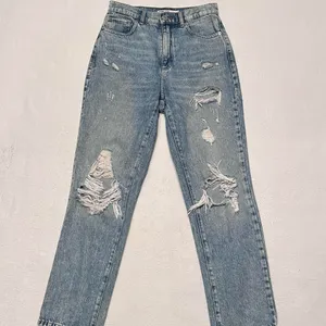 garage denim vintage wash straight leg distressed jeans thumbnail 3