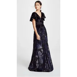 New Marchesa Notte Burnout Velvet Dress Size 4 thumbnail 3