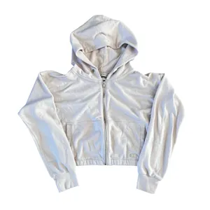 Abercrombie & Fitch Cropped Full Zip Hoodie Light Pink Hoodie | M thumbnail 1