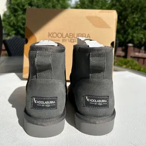 Koolaburra by UGG Short Gray Suede Boots Size 5 Women’s Shearling Lined with Box thumbnail 2