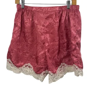 Vtg Victoria’s Secret Cami Tank Top Shorts Set Small Gold Label Pink Festival thumbnail 3
