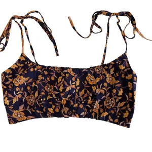 Princess Polly Crop Top‎ 6 Brown Floral Y2K Streetwear Summer Festival Trendy thumbnail 2