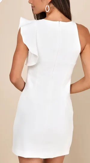 Lulus Dinah White One-Shoulder Dress thumbnail 4