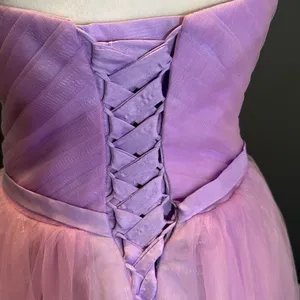 Women’s Tea Length Purple Prom Party Dress CorsetBack Sweetheart Neckline Size 4 thumbnail 8