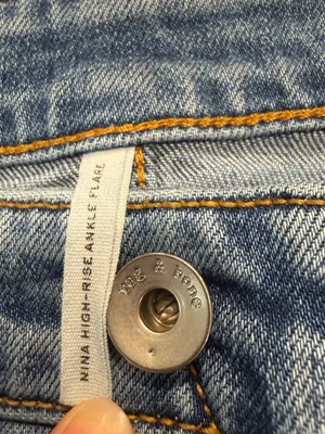 rag & bone Nina High-Rise Ankle Flare Jeans‎ Paeonia Raw Hem Size 26 thumbnail 9