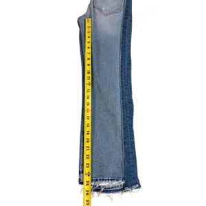 Abercrombie & Fitch Zoe Straight Jeans 25 0R Blue‎ Two Tone Side Stripe Y2K Boho thumbnail 5