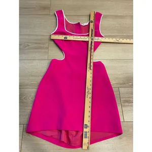 Amanda Uprichard Women’s Beeba Dress Hot Pink White Mini Open Back Size M thumbnail 3
