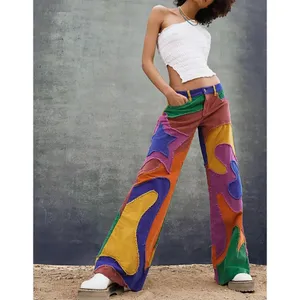 Free People We The Free Fabulous Funky Colorful Supernova Cord Pants Size 25 thumbnail 2