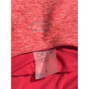 Calia Women Large Coral Pink Heathered Cropped Racerback Activewear Tank Top thumbnail 3