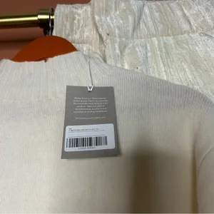 Everlane Good Merino Wool‎ Mockneck Sweater Old Money Cream White NWT Size XS thumbnail 4