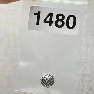 Authentic Pandora 925 Silver Openwork Hearts Bead Charm Jewelry Making thumbnail 8