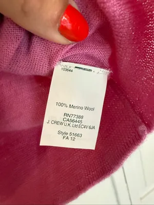 J.crew 100% merino wool turtleneck sweater M Pink Size M thumbnail 4