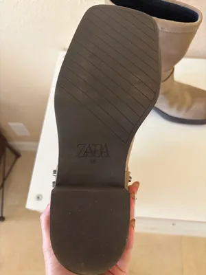 Zara Suede Leather Boots with Strap thumbnail 2