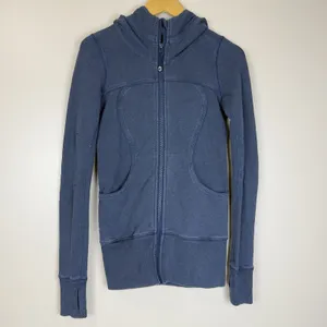 Lululemon Women’s Scuba Full Zip Hoodie Navy Blue Athletic Activewear Size 2 thumbnail 2