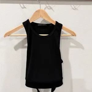 Helmut Lang Black Sleeveless Women's ribbed‎ tank size large thumbnail 3
