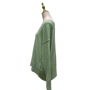 Aerie V-Neck Sweater‎ Small Sage Green NEW Oversized Marl Knit Pullover Cozycore thumbnail 5