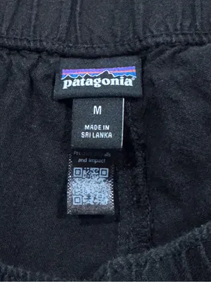 Patagonia Black Wide Leg Hemp Pants Women’s Medium thumbnail 4