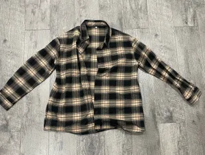 Shein Flannel Button-Up Plaid thumbnail 1