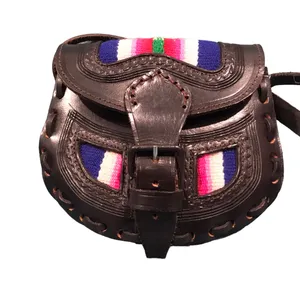 vintage leather black crossbody bag / Adjustable Strap thumbnail 8