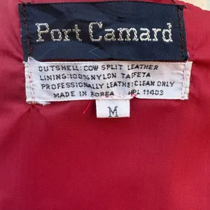 VTG 80s Suede Leather Jacket M Red Open Front Pleated Shoulder Bold Chic Casual thumbnail 10