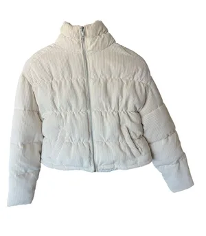 Hollister Cream Corduroy Puffer Jacket thumbnail 1