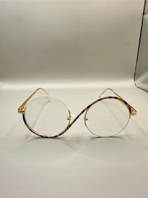 Zeelool Round Glasses with Multicolor Stripe Frame, unknown prescription thumbnail 2