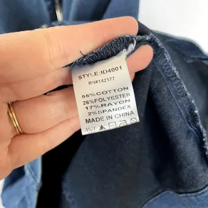 Iris‎ blue denim minidress women's size L full zip front spaghetti straps thumbnail 5