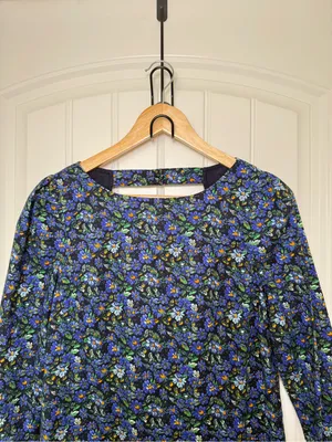Free People Women’s XS The Avenue Mini Dress Floral Printed Ruffle Scoop Neck thumbnail 5