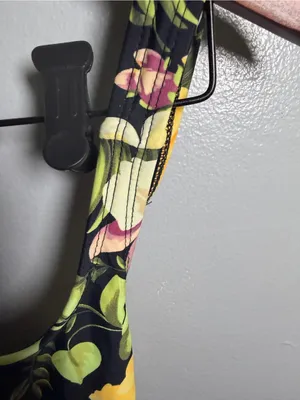 Hurley Tropical Floral Scoop One-Piece - Black & Yellow thumbnail 7