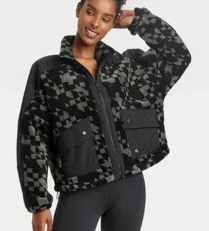 *NEW* Joy Lab Printed High Pile Fleece Jacket thumbnail 1