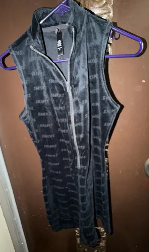 Skims logo print velour romper  thumbnail 2