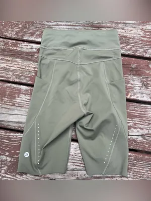 Lululemon Fast and Free HR Short 8" Light BALF Bay Leaf (Green) Lightweight|Sz:2 thumbnail 6