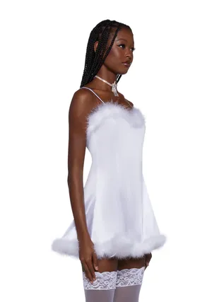 Dolls Kill ANGEL ON YOUR SHOULDER SLIP DRESS - WHITE thumbnail 3