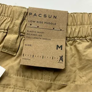Pacsun‎ Low Rise Puddle Khaki Tan Womens Size Medium Pant Cargo Relaxed NEW thumbnail 8