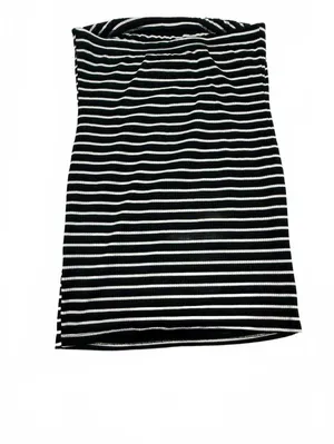 SHEIN Black and White Striped Mini Dress Bodycon Short Sleeve Grunge Size S thumbnail 2
