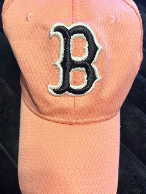 Pink Boston Red Sox Baseball Cap with Embroidered 'B' Logo thumbnail 2