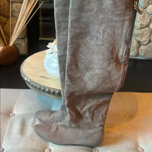 VIC MATIE Knee High Brown Suede Leather Boots thumbnail 3