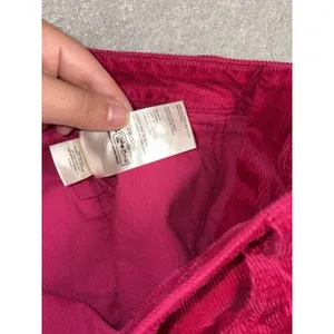 pilcro wide leg crop (29in Inseam) pink‎ corduroy pants raw hem 27 thumbnail 5