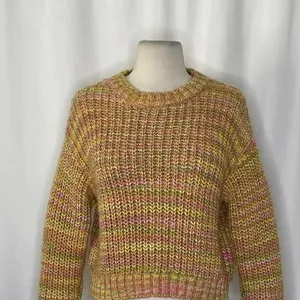 ANTHROPOLOGIE Ribbed Obi Melange‎ Crewneck Sweater Pullover Knit Marled Small thumbnail 3