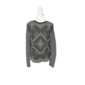 Pendleton Open Front Geometric Print Cardigan Sweater Size: Med thumbnail 3