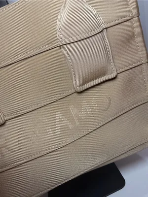 Ferragamo Beige Grosgrain Logo Mini Tote Handbag Italy thumbnail 3
