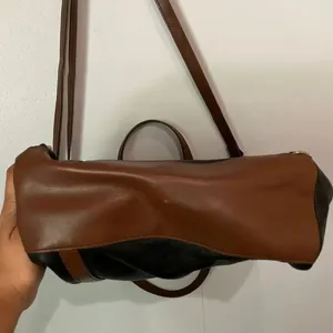 Fossil Cowhide Leather Black And Brown Shoulder Crossbody bag #768 thumbnail 8