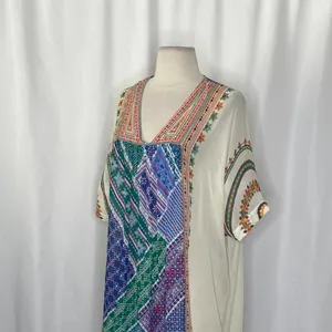 Anthropologie TANVI KEDIA Veena Beaded Caftan Beaded Mini Dress Bohemian Small thumbnail 7
