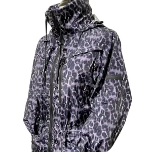 Lucky Brand Premium Performance Leopard Print Rain Jacket S thumbnail 5