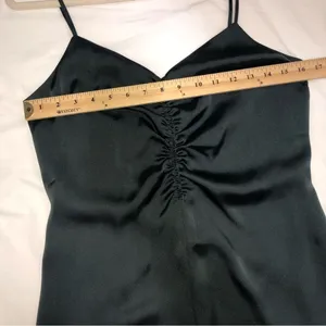 Autumn Wedding Guest Dress Size S Green Midi Slip Evening Glam 90s Vibes Express thumbnail 5