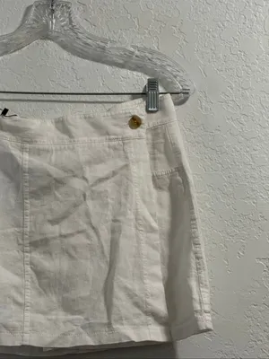 New Milio Milano LINEN MINI WRAP SKIRT W/POCKETS S thumbnail 2