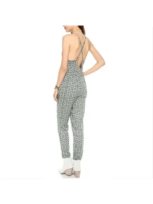 Free People Floral V Neck Sleeveless Jumpsuit Small thumbnail 5