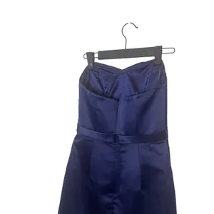 ABS by Allen Schwartz Navy Blue Strapless Satin Cocktail Dress Size 0 Prom HOCO‎ thumbnail 3
